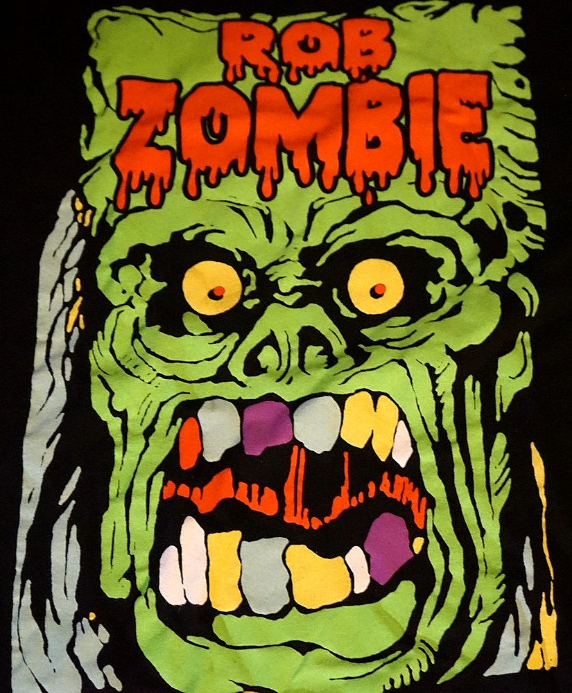Rob Zombie 2018 Monster Yell Concert Tour Double Sided Horror Shirt XL Near Mint
