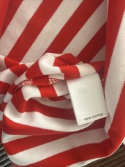 NWOT Murano Liquid Luxury Men’s Size L Red/White Stripe Shirt With Pocket L815