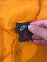 [Vintage] Rare 90s Nike Air Jordan Orange MJ 23 Baseball Jersey