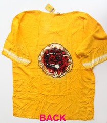 🔥Traditional Balinese Indonesia Barong Lion T-Shirt Yellow Size L Gift Souvenir