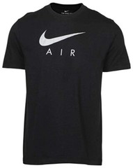 AUTHENTIC NIKE AIR BLACK/SILVER T SHIRT BV0626-010