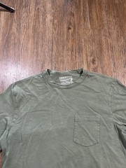 Faherty Sunwashed Organic Cotton Crew Tee Mens S Green Slub Sustainable