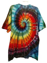 Handmade Spiral Ice Tie Dye Unisex Men Women Sz XL Hippie Cotton Gildan T029