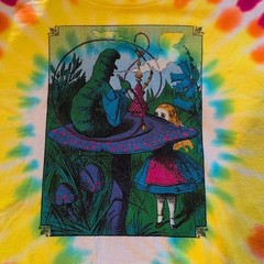 Alice in Wonderland Sundog T-Shirt Vintage 90s, Size XL USA Clay Hill Tie Dye