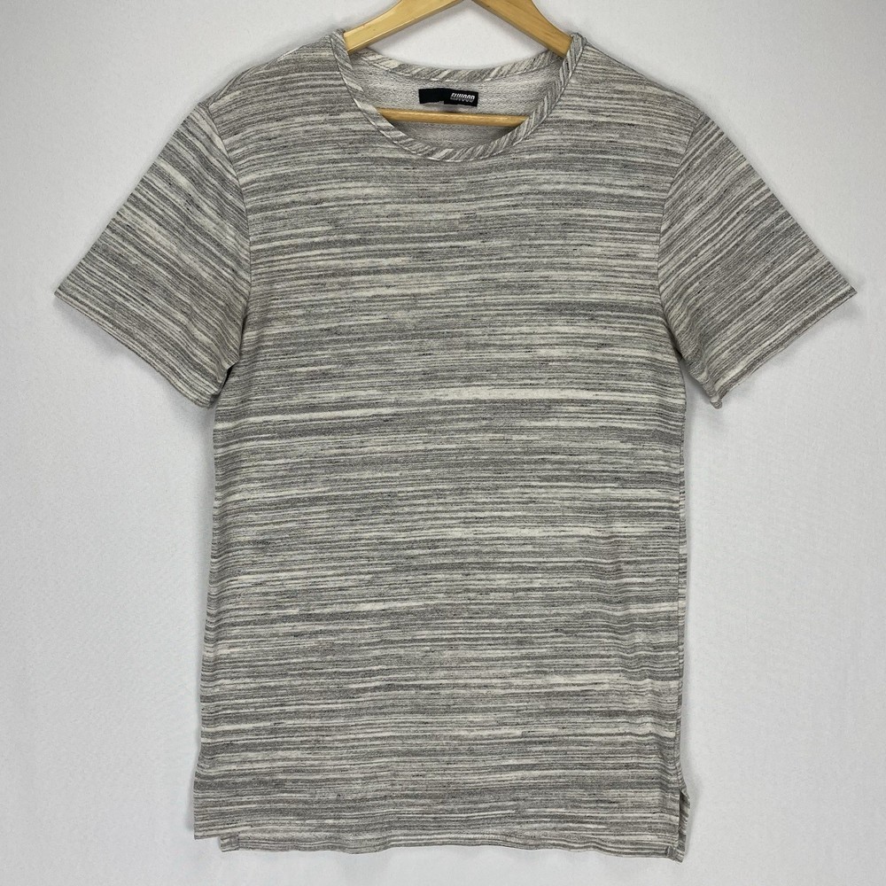 Elwood Shirt Men’s Small Heather Gray Oversized Long Soft Knit Crewneck Tee