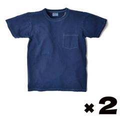 Aizome Japan Blue T-Shirt – Hand-dyed by craftsmen – 7.0oz Indigo 1P A
