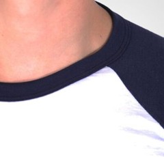 Men’s Regular fit Two Tone 100% Ring-Spun Combed Cotton Raglan ¾ Sleeve Baseball