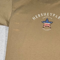 Vintage Hershey Park Shirt Adult Small Brown Single Stitch Attraction Mens 90s