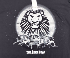 NWT Disney The Lion King Glitter Gazelle T. Black T Shirt ~Shiny, Silver~Large