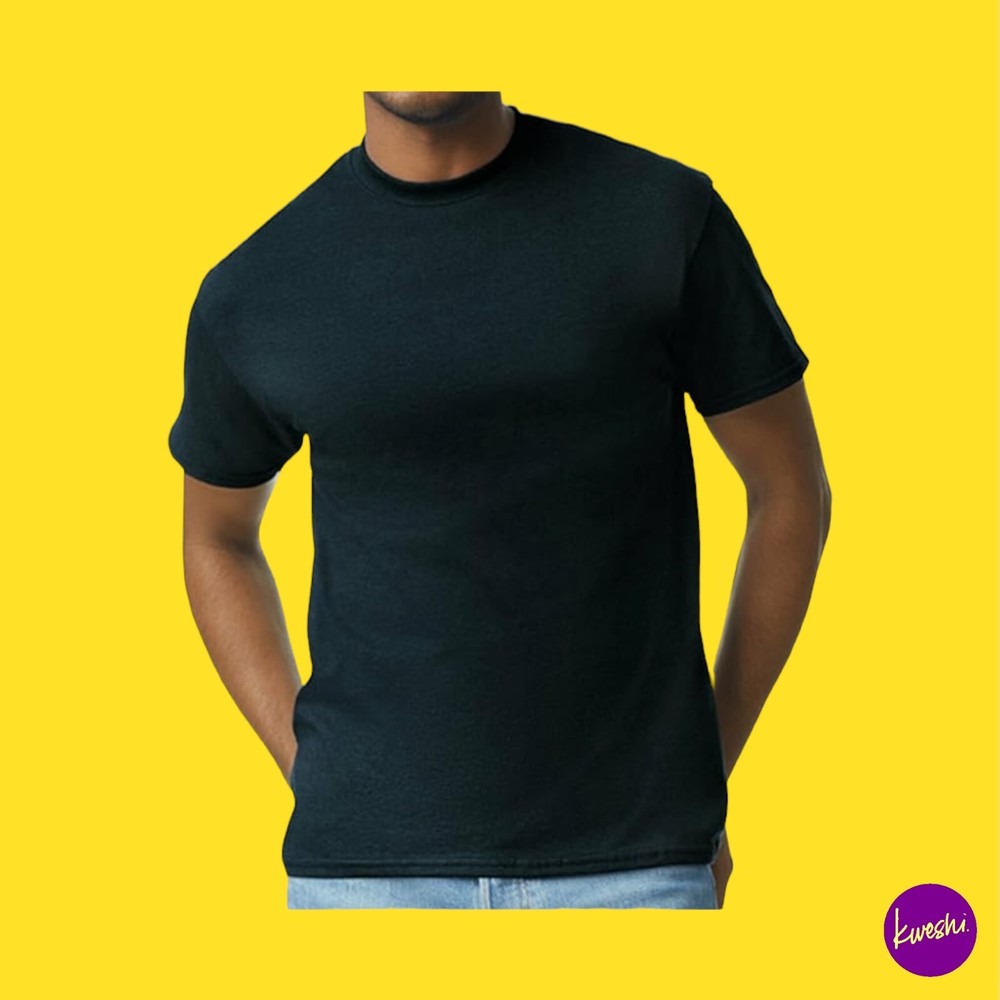 GILDAN Unisex Ultra Cotton T-Shirt, Style G2000, Black (2-Pack), UK L | EU 52