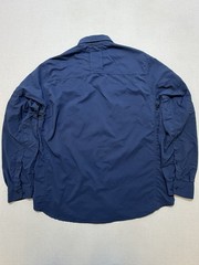 REI Sahara Shirt Men’s Large Blue Stretch Button Up Quick Drying Hiking Nylon
