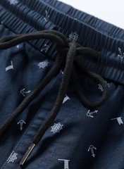 JMIERR Mens Casual Shorts – Cotton Drawstring X-Large, U Coconut Tree Blue2