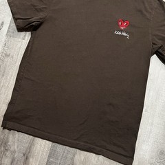 Keith Haring X Shoe Palace Brown Embroidered Heart Logo Art T Shirt Sz XL