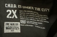 Fright Rags C.H.U.D. (Mens 2XL) – CHUD T-Shirt – Brand New – Midnight Madness