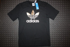 NEW MEN’S ADIDAS ORIGINALS GOLD TREFOIL SHIRT ~SIZE LARGE #JD0945