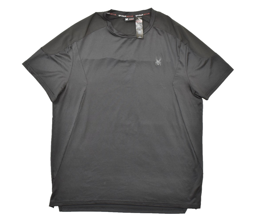 Spyder Active Men’s Size Large Black Short Sleeve Performance Athletic T-Shirt