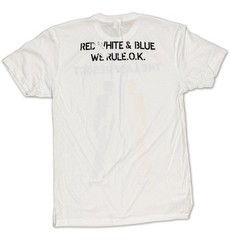 THE LAST RESORT – Skinhead Anthems Red White Blue We Rule Ok tshirt oi punk