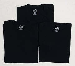 Lot of 3 – Sada Men’s Short Sleeve T-Shirt Black 100% Cotton Crew Neck Size M
