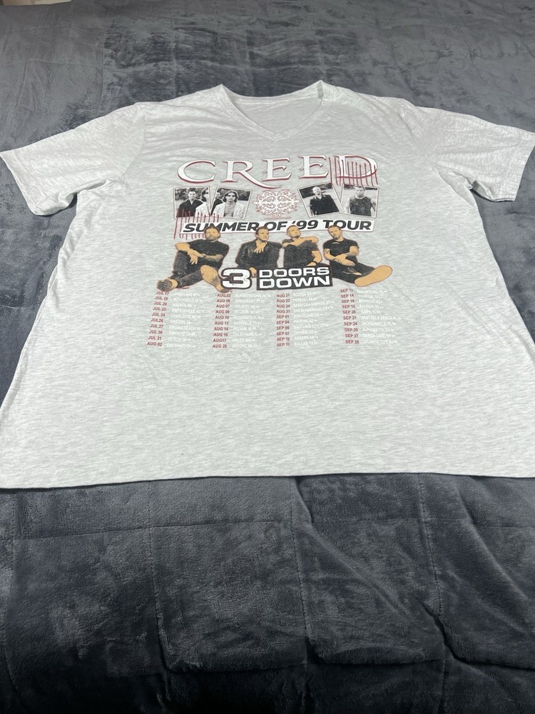 Creed Summer Of 99 Tour T-Shirt, Music 2 Sides Creed World Tour 2024