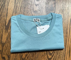 Son of a Tailor Smoky Blue Custom T-Shirt Large Supima Cotton