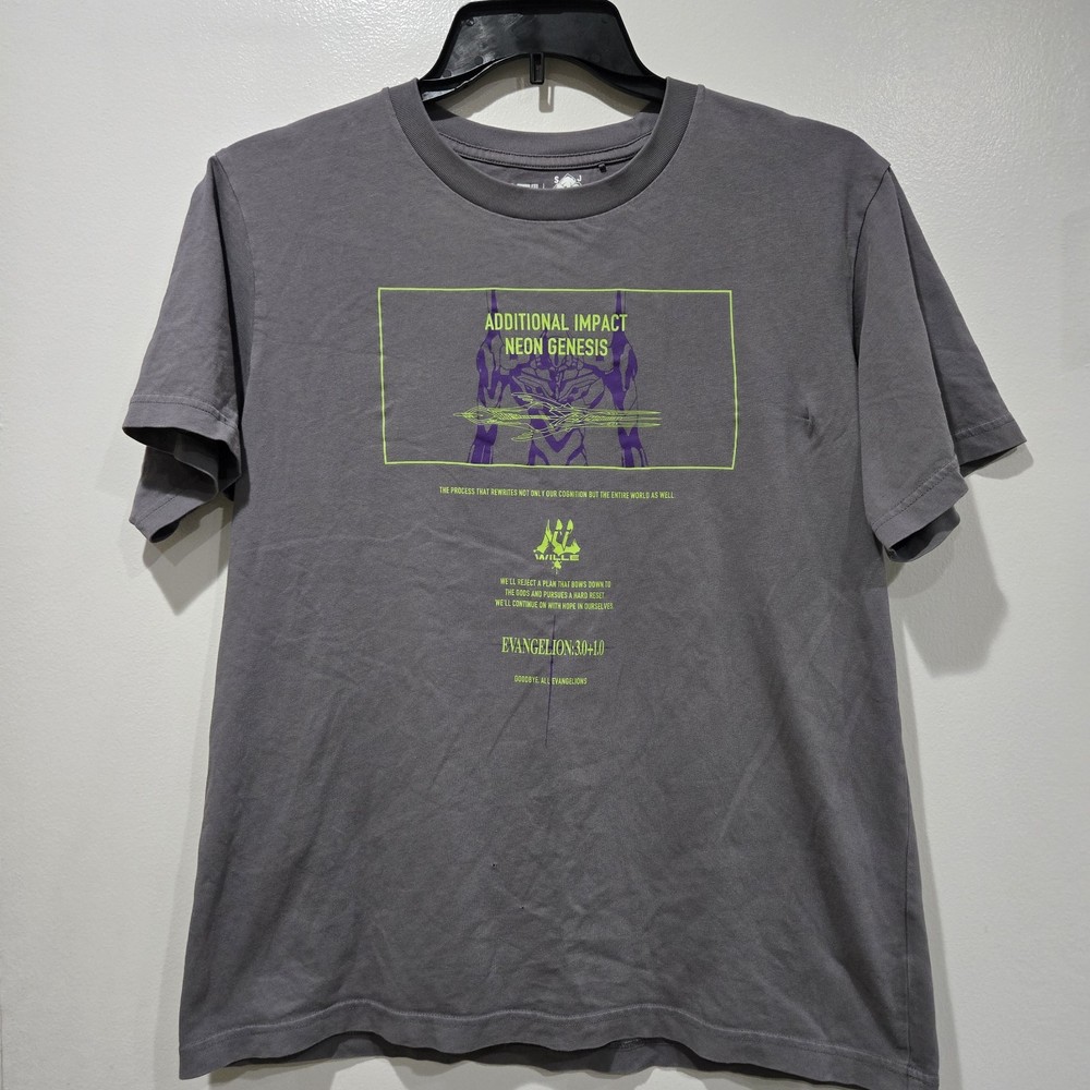 Uniqlo x Evangelion: 3.0+1.0 Thrice Upon a Time UT Graphic T-Shirt Size L Grey