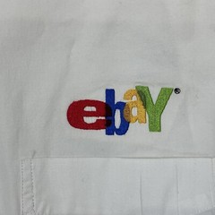 Vintage EBAY Button Down Shirt Promo Logo Embroidered Men’s XL White As-is