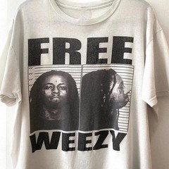 Remake Free Weezy basic style 90s White T shirt Unisex tee