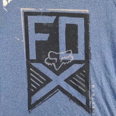 Fox Racing Men’s Slim Fit T-Shirt Blue XL Short Sleeve Crew Neck Straight Hem
