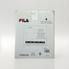 New FILA Men 4 Pack Cotton Crew Neck T-Shirts Ultra Soft Classic Tee Size M L XL