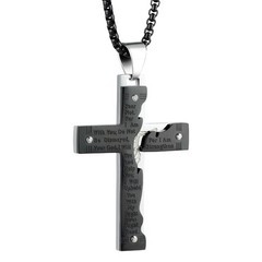 Cross Pendant for Car Rear View Mirror Decor Hanging Ornament Stainless Steel…
