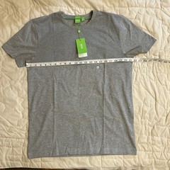 NEW! HUGO BOSS Green Label “TEE 8” Men’s Logo T-Shirt Stretch Large Gray NWT