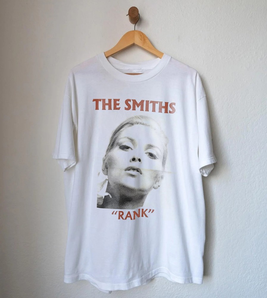 The Smiths Morrissey RANK Shoplifter White Heavy Cotton T-Shirt Size S-5XL
