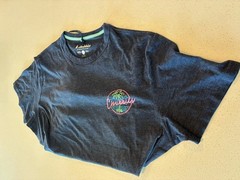 Chubbies Shirt Mens Medium Navy Blue Palm Tree Weekend Tee T-Shirt Casual Beach