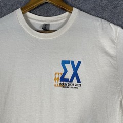 Sigma Chi Derby Days 2023 T-shirt Mens Large Beige Fraternity Racing Cotton Tee