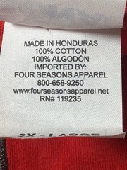 Pre Owned Good Orlando Florida Suna T Shirt Embroidered Red Silver Men Size 2XL