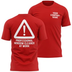 Professional Window Cleaner T Shirt Personalised Workwear Custom for Men Him …