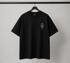 ZENTRA Premium 280 GSM Oversized Heavyweight Cotton T-Shirt | Black Streetwear