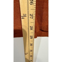 Member’s Mark Thermal Shirt Mens Large Orange Excellent Waffle Knit SAZF9D3192