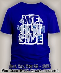 Pro Club Shaka Mens We Ouside Streetwear Graphic Big & Tall Sm Hip Hop Tee Shirt
