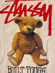 Stussy Shirt Built Tough Tee Tshirt White Size XXL Double Sided Streetwear ✅