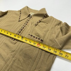 Vtg 60s Gino Paoli Full Fashioned 1/2 Zip Mens Rockabilly Shirt L Acrylic Korea