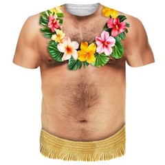 Hawaiian Muscle Costume Graphic 3D T-shirt Carnival Beach Party