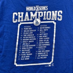 MLB LA Dodgers T-Shirt Men’s XL 2020 World Series Champions Baseball Sportswear