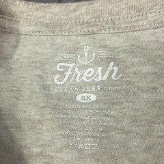 Fresh Clean Tees Shirt Men 2XL Tan Henley Short Sleeve Soft Tagless Button Tee
