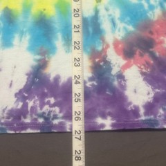 Gildan Mens Rainbow Spiral Tie Dye T-Shirt Large Multicolor Short Sleeve Cotton