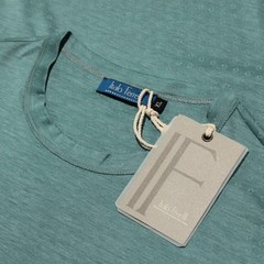 Italo Ferretti NWT Short Sleeve Crew Neck T-Shirt Size XL in Green 100% Cotton