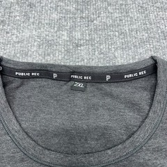 Public Rec Shirt Mens 2XL Gray GO TO Long Sleeve Performance Crew Pima Cotton