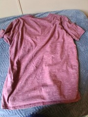 Lee Premium Men’s Red Heather Henley Button Jersey Knit T-Shirt Cotton Blend L