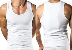 Mens Vest Top 100% Cotton Plain Gym Tank Top Undergarment Base Layer summerwear