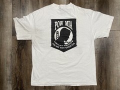 Vintage 90s POW MIA T-Shirt Size Large Vietnam Veteran Anti Fonda Jane USA Made